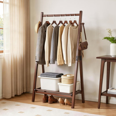 31.89 " Solid Wood Clothing Rack