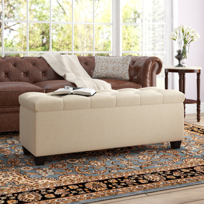Heaney Upholstered Flip Top Storage Bench by Alcott Hill