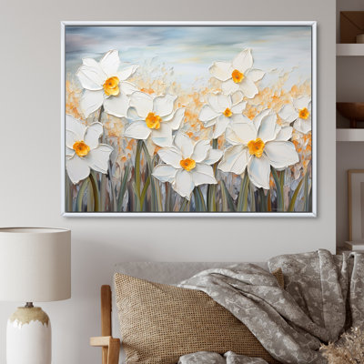 «Daffodils Tranquility Floral Field II», reproduction sur toile