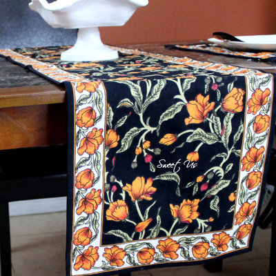 The Affluent Floral French Country Cotton Table Runner