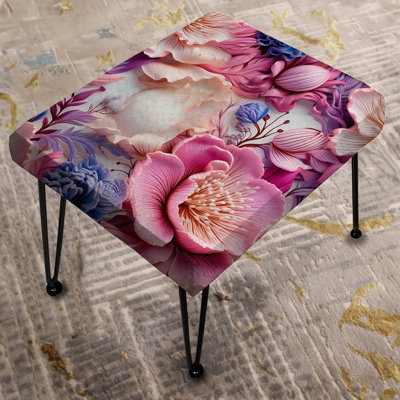 Seashell Serenade V Tropical Pattern - Coastal Rectangle Ottoman