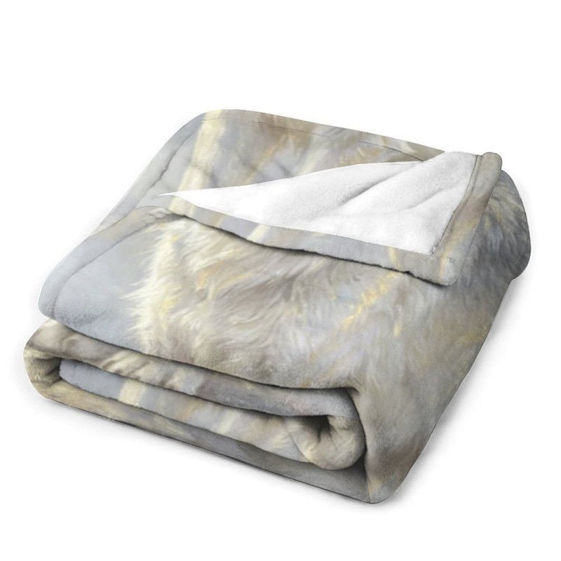 Jeté en flanelle de luxe White Mountain, 40 po x 50 po
