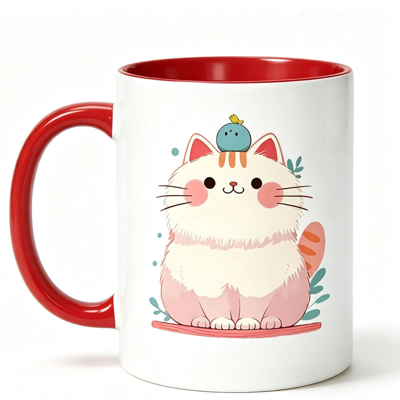Cute Fat Pattern Ceramic Mug Coffee Cup Cup Trendy Cup Funny Mug Friends and Parents, Holiday, Suitable Cafe Use.