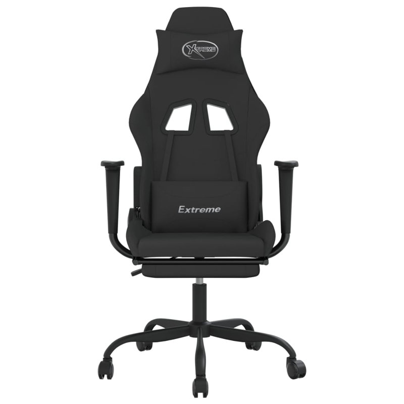Fauteuil de jeu avec repose-pieds VidaXL, Noir