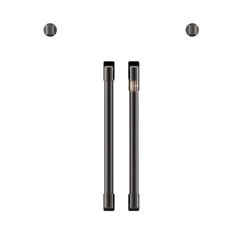 French Door Wall Oven Handle Kit, Brushed Black