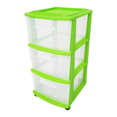 Homz Plastic Drawer Medium Storage Container Tower