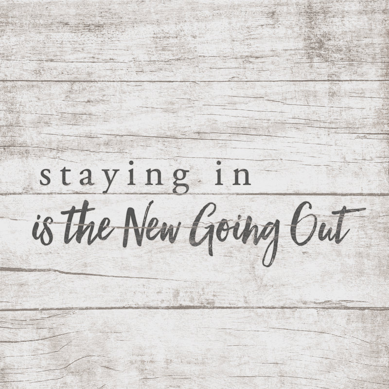 Staying In Going Out, 51cm H x 51cm W x 3.8cm D