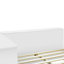 Lit plateforme en bois avec 6 tiroirs, tablettes ouvertes, bureau et garde-robe-1205527213