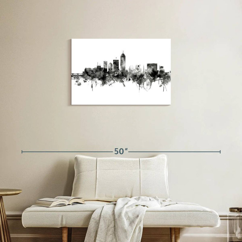 Indianapolis Indiana Skyline II, H 20 po x l 30 po