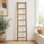 Échelle de couverture en bois massif 76 po, échelle de serviettes entièrement fabriquée à la main à 7 niveaux pour salle de bain, salon, chambre à coucher