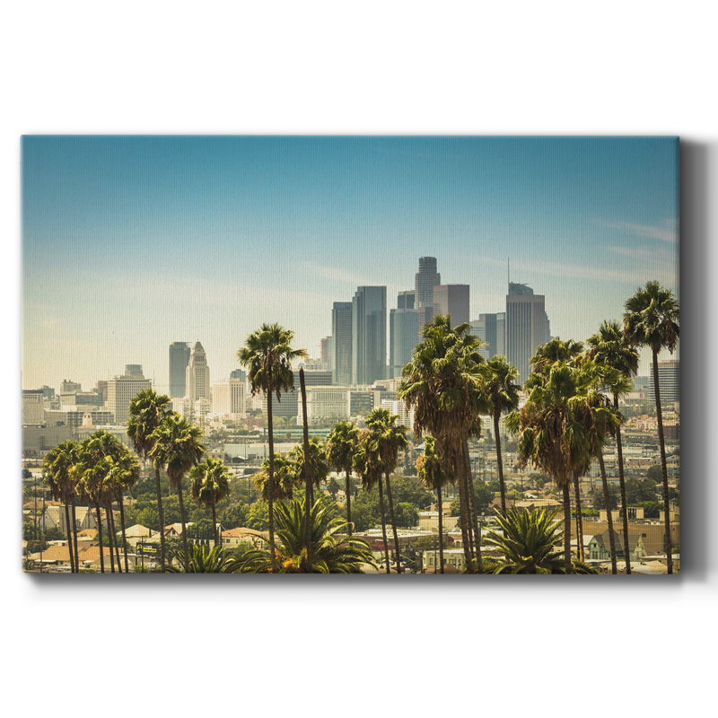 23_Downtown Los Angeles II, toile tendue avec châssis de qualité supérieure - prête à être accrochée