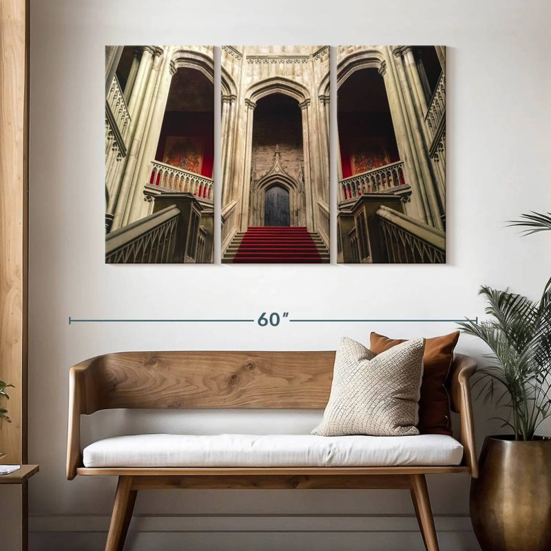 Hitzel Old Castle Grand Staircase, 32" H x 50" W