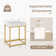 Modern 4 Bar Stools Upholstered Counter Stool with Metal Frame