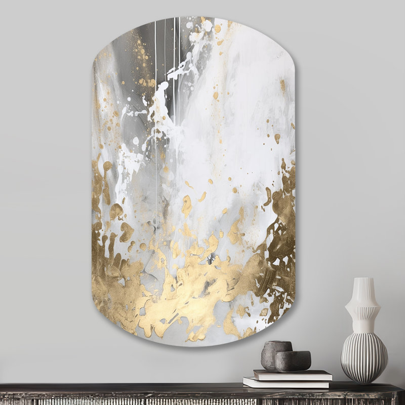 Gardner - Art mural abstrait irrégulier - Forme de cylindre, H 31 po x l 19 po