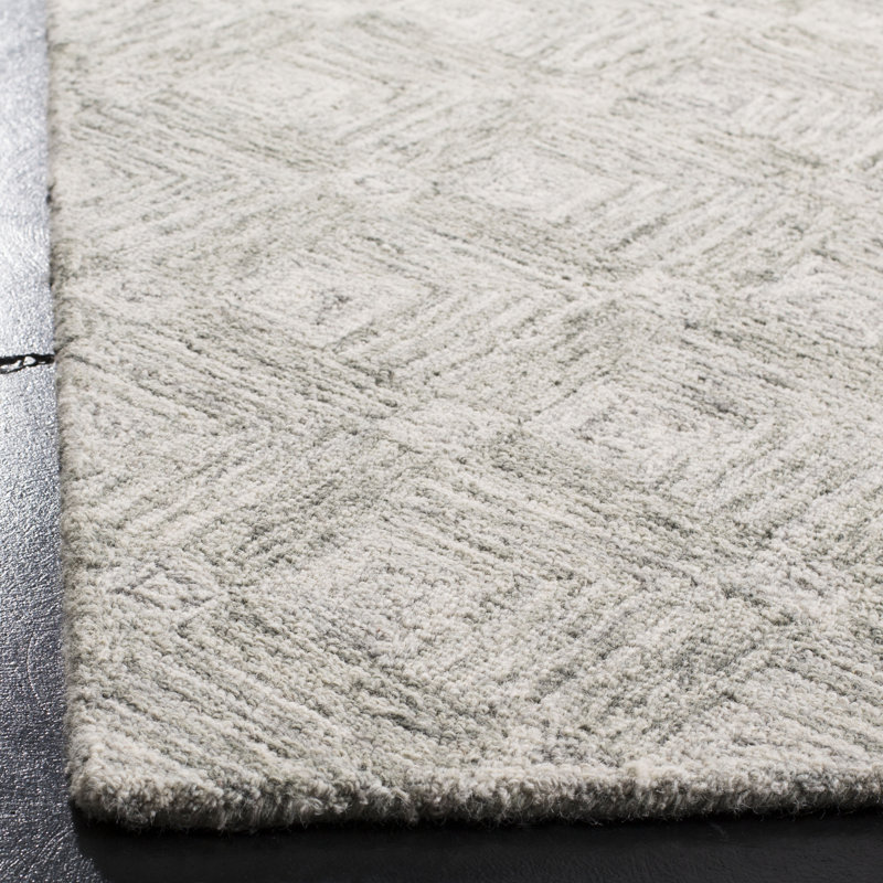 Denyell Abstract Hand Tufted Wool Geometric Rug