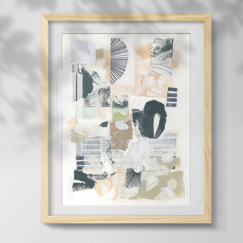 «The Shadow», reproduction encadrée, Papier avec cadre naturel, Blanc