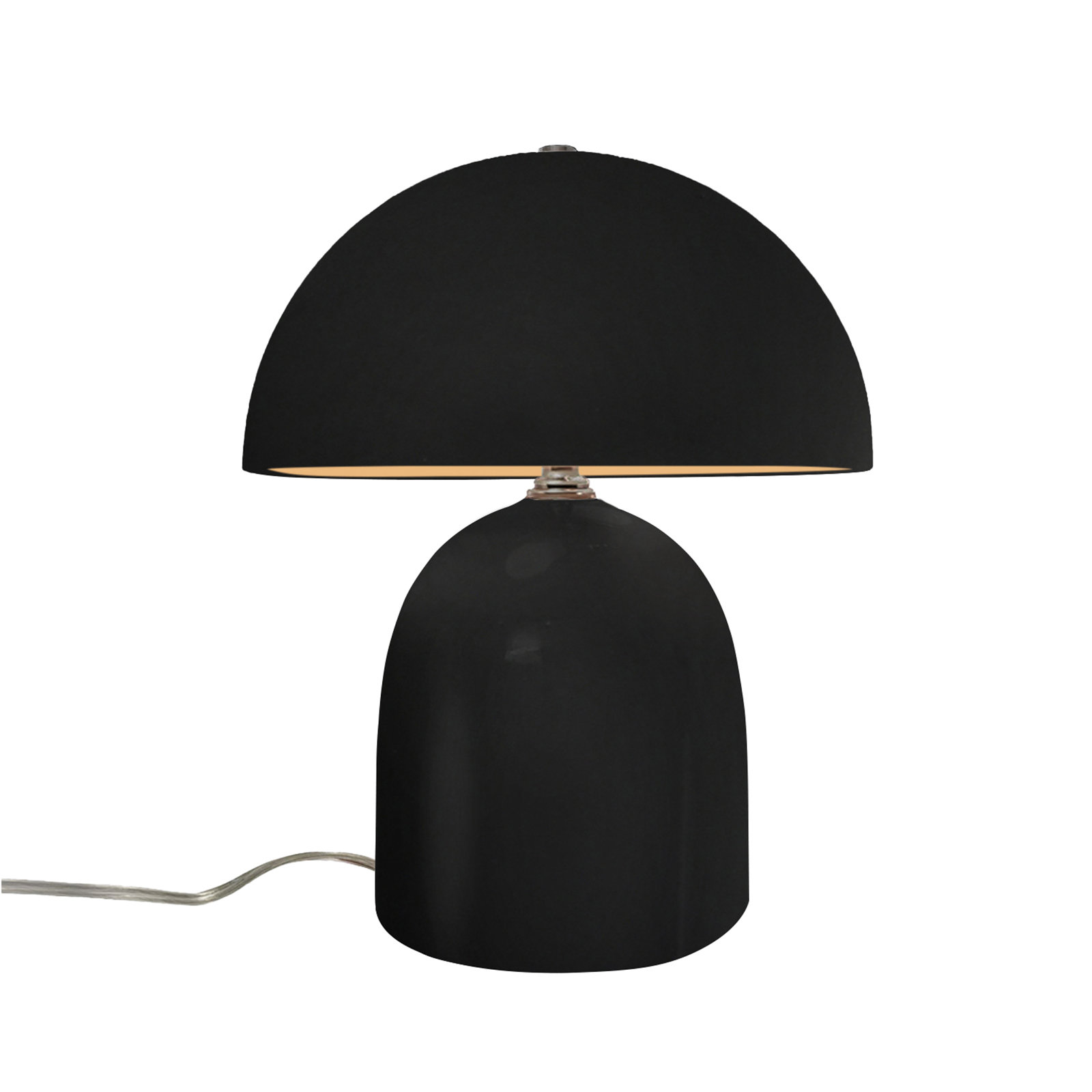 Hardacre Ceramic Table Lamp, Carbon Matte Black/Champagne Gold