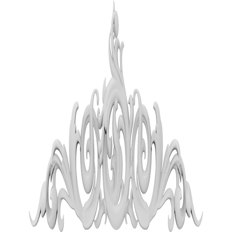 Hartville H W D Composite Rosette Applique, 7" H x 5.25" W x .5" D