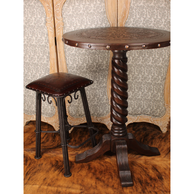 Tabouret de comptoir Kentleigh Western Iron (motif Fleur de Lys), 30"