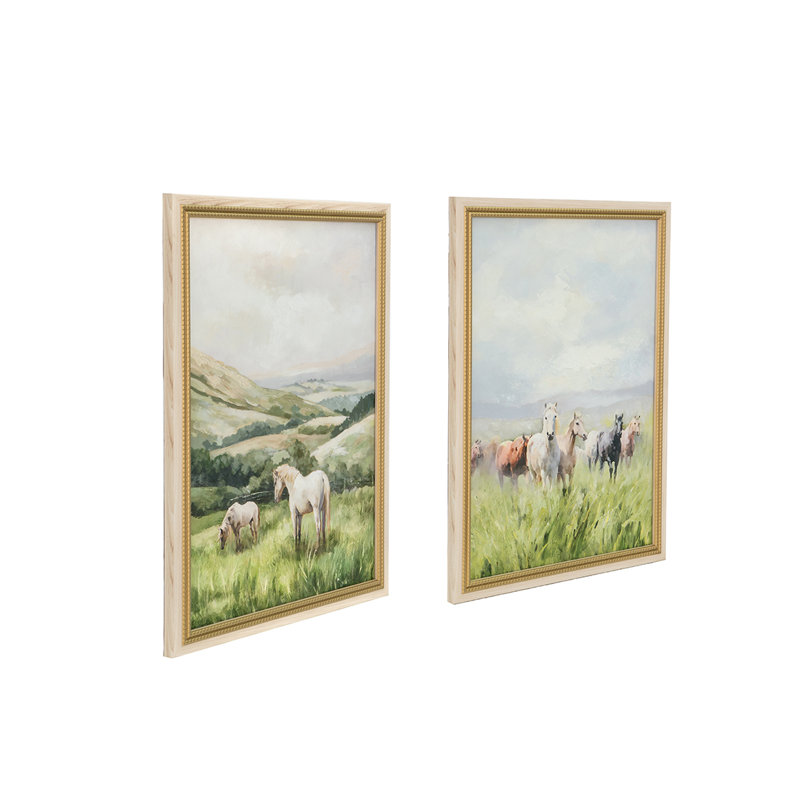Horses Canvas Art With Frame