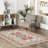 Pender Red Beige Moroccan Cotton Chenille Area Rug-1786497816