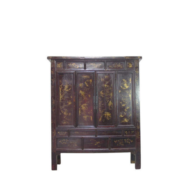 Antique Chinese Chinoiserie-Style Cabinet