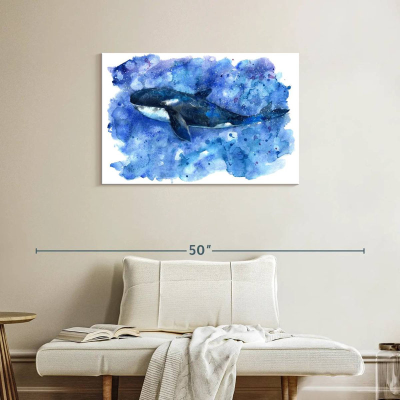 Brampt Blue Killer Whale, 24" H x 36" W