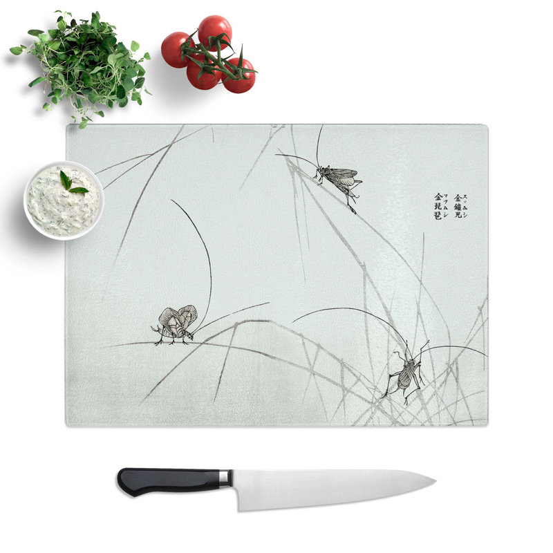 Tempered Glass Crickets Chopping Board, 28.5 cm W x 20 cm L