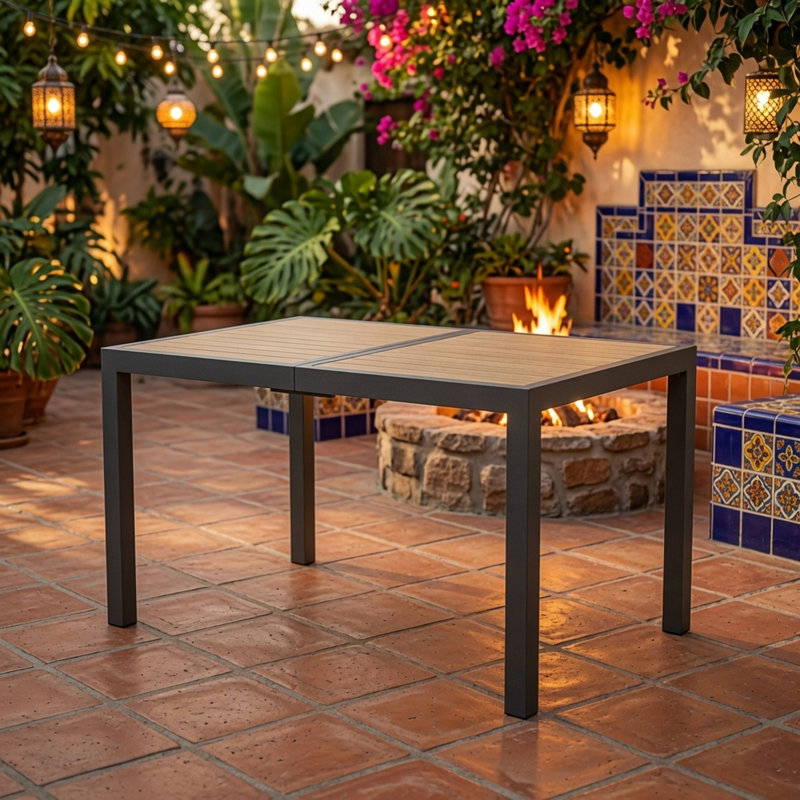Outdoor Dining Table , 59 " W 35 " D