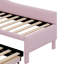 Lit de jour simple rembourré extensible avec dossier en L-207830647
