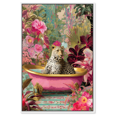 "Royal Beast II", reproduction d'art sur toile par Art Remedy, cadre blanc, 30 x 45