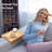 Couch Arm Tray,Bamboo Sofa Tray Table Clip on Side Table for Wide Couch