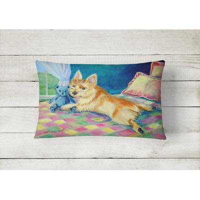 Norwich Terrier Outdoor Throw Pillow