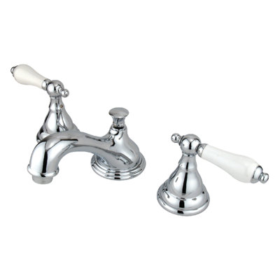 Widespread Bathroom Faucet with Drain Assembly