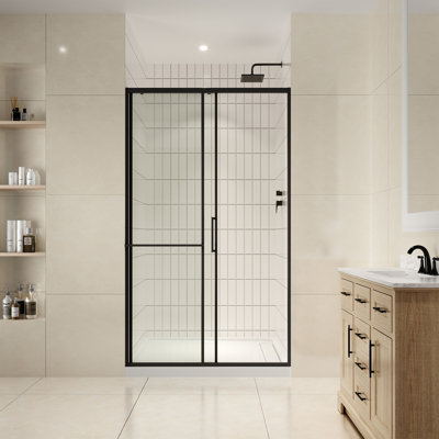 Zora Porte de douche coulissante H - noire