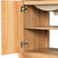 Meuble-lavabo de 36 po en bois avec 4 tiroirs, tablette réglable et fonction de fermeture en douceur pour une salle de bain efficace Cadre solide de 36 pouces, 2 portes, lavabo en céramique, poignées dorées élégantes, petit moyen idéal