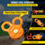 Snatch Block, 11T/25,000 LBS Working Load Limit, Heavy Duty Winch Pulley