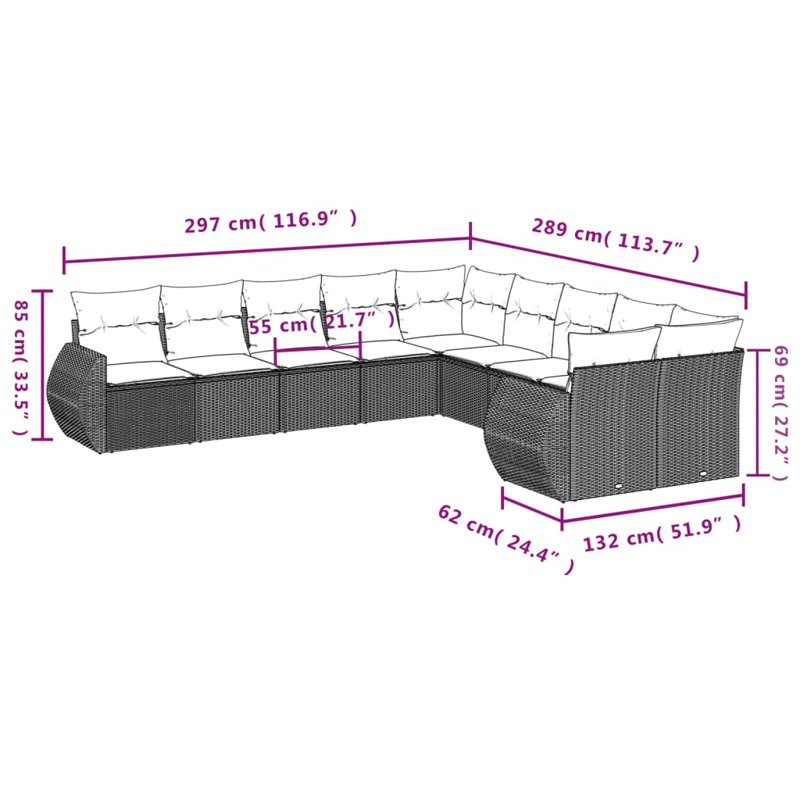 Vidaxl Garden Sofa Set