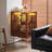 Nut-brown Solid Wood+Tempered Glass+Stainless Steel Display Cases