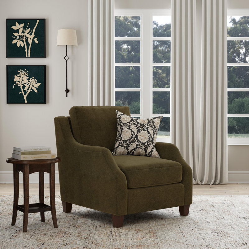 Gianna Chair, Green Polyester, No