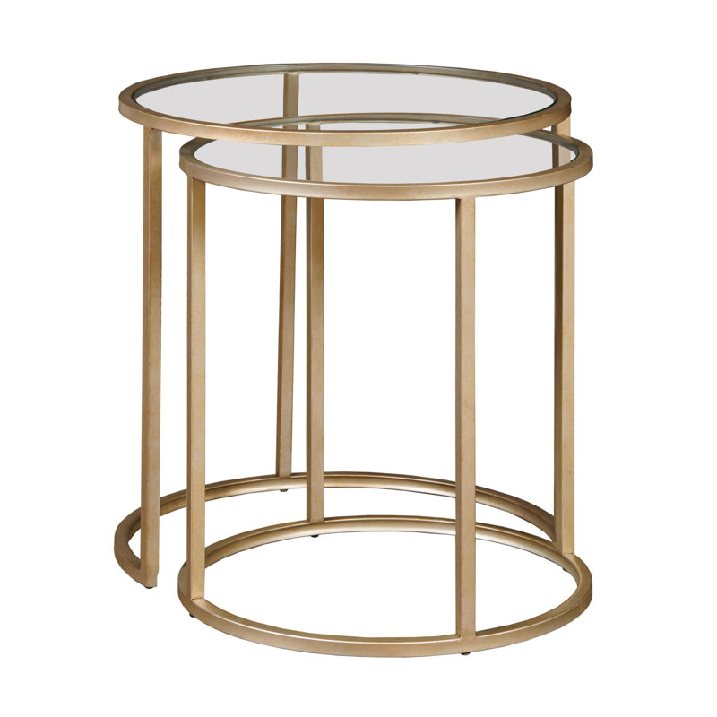 ABSTRACT NESTING END TABLE SET
