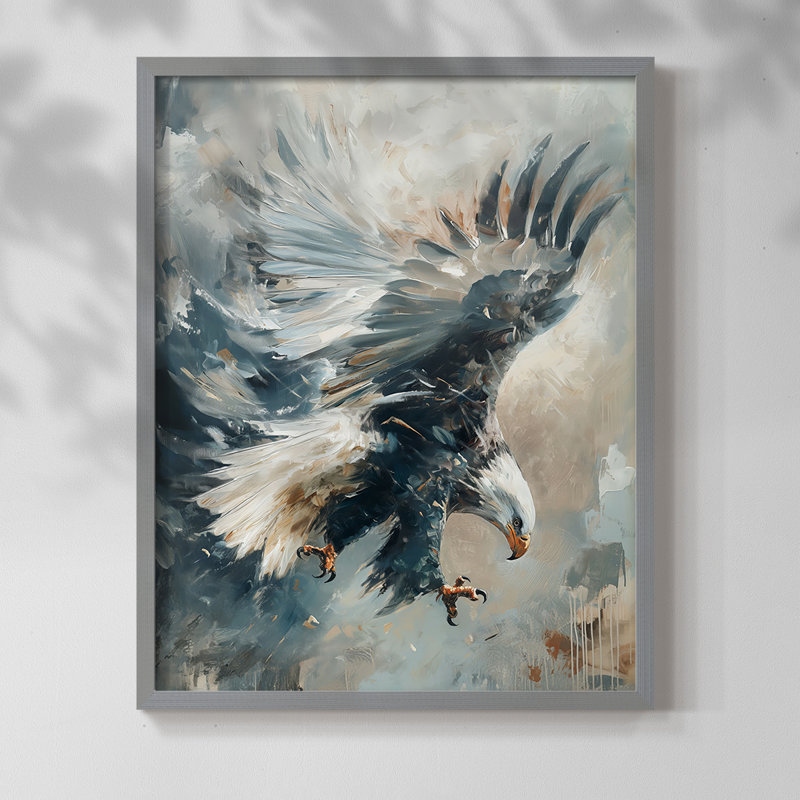 ANIMALS Series CXV III - reproduction encadrée de qualité supérieure - prête à être accrochée - aucun clou requis, Gris