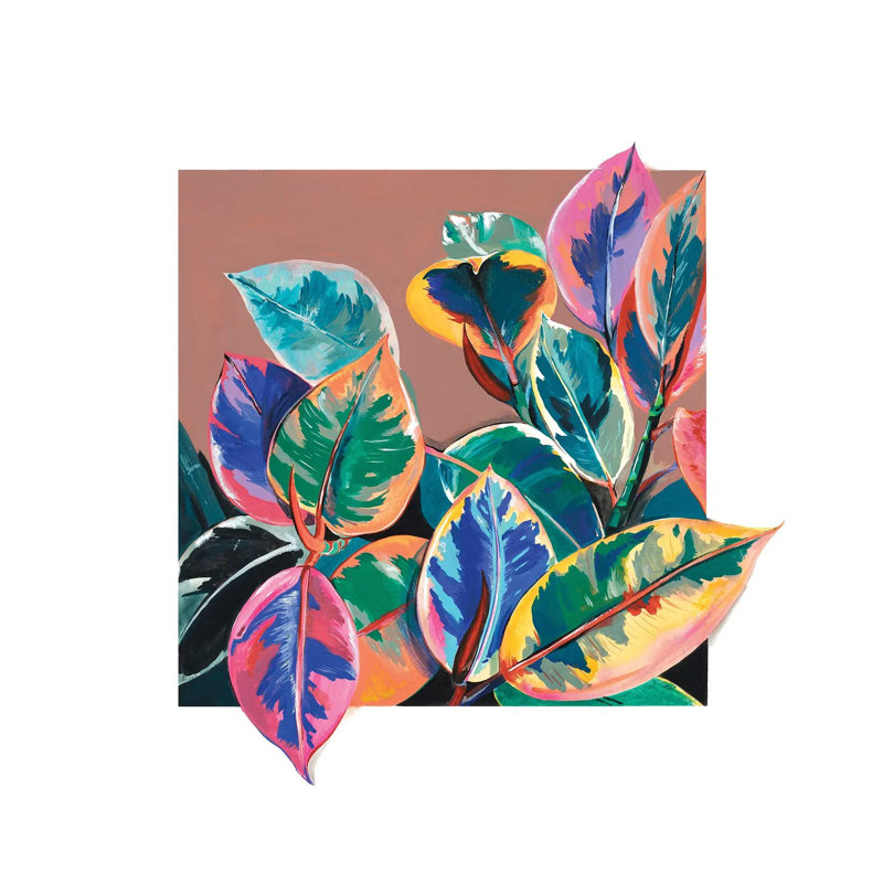 Boho Rubber Plant by Weekday Best - Wrapped Canvas Gallery-Wrapped Canvas Giclée, 45.72cm H x 45.72cm W