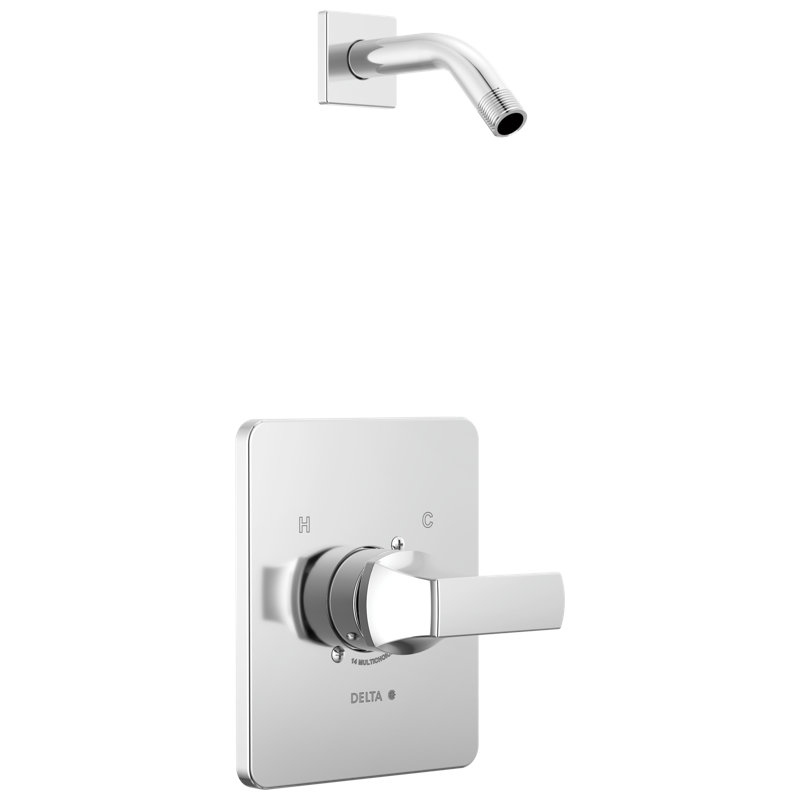 Ensemble de garniture de valve de douche à fonction unique Velum 14 Series, poignée de douche, ensemble de garniture de douche, chrome (pomme de douche et valve non incluses)