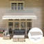 Outsunny 282cm W x 250cm D Polyester Cover Retractable Awning Fabric Replacement-111011425