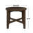 Round Solid Wood End Table, Dark Brown