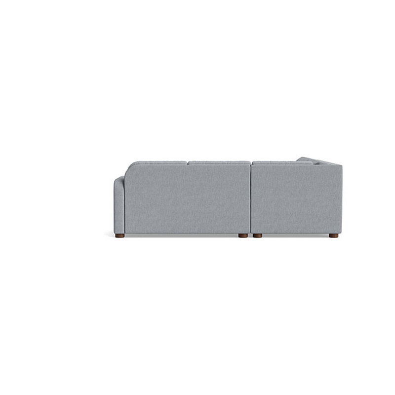 Archie Corner Sectional (95" x 95" ), Corner On Left, Performance Weave - Zinc