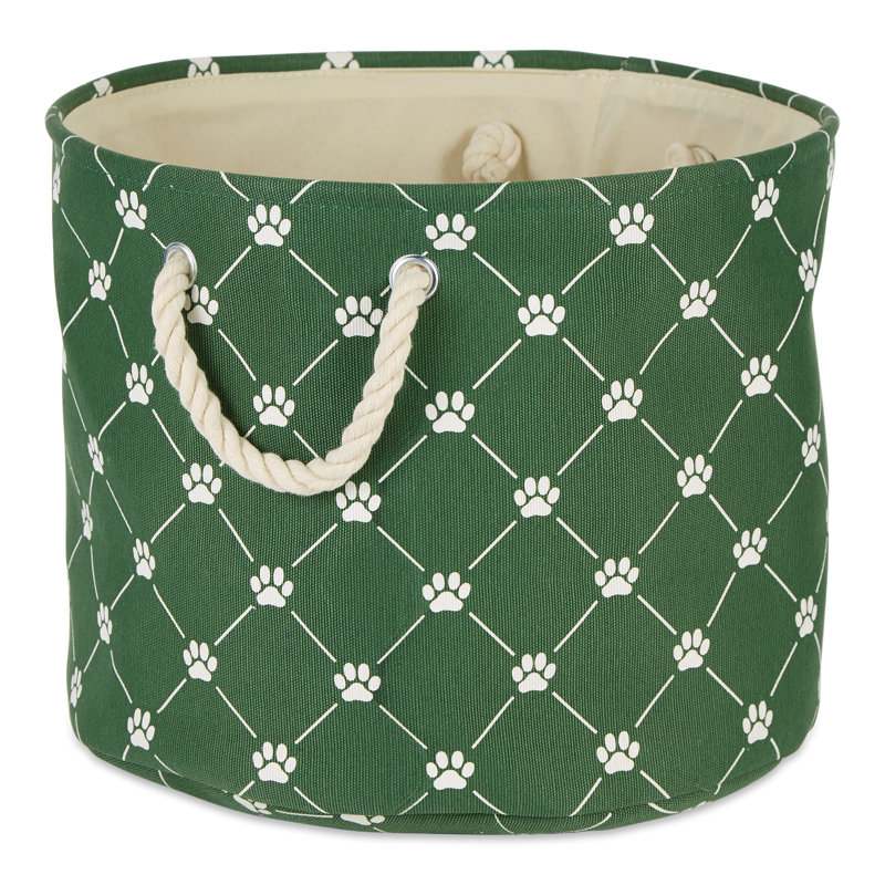 Bac en tissu Pet Trellis Paw, Vert chasseur, H 9 po x l 12 po x P 12 po
