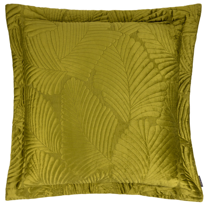 Palmeria Rust Square Throw Pillow Cover, Moss