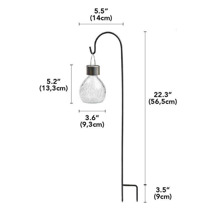 LED Solar Lights on Shepherd Hooks
